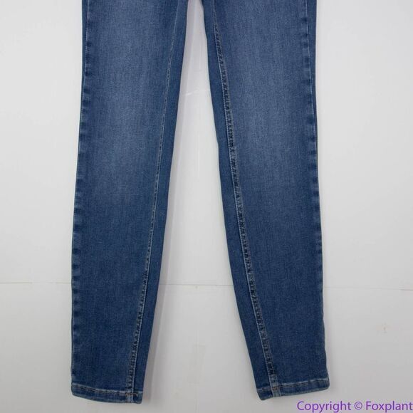 NEW Free People Riley Skinny Jeans Blue Daybreak‎ Back Seam High Rise, 24 - Picture 5 of 14